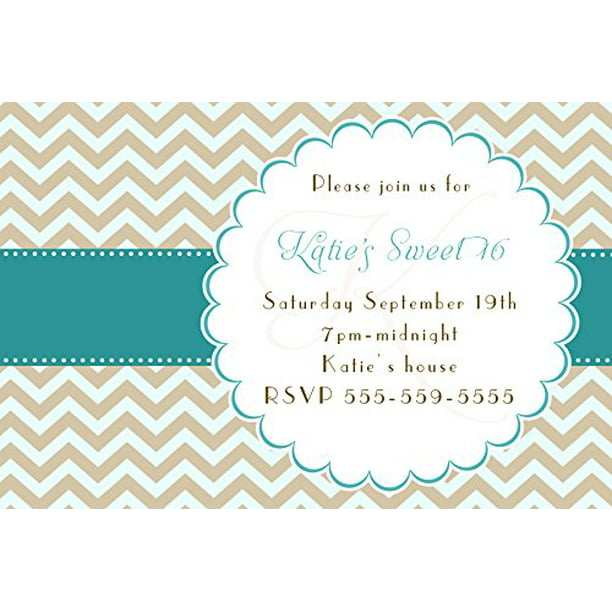 choice of colours 'Chevrons' 24 x A6 postcard size cards Party Invitations